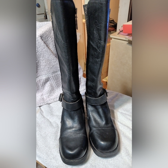 Harley Davidson women's high boots  #82015 used Sz. 7.5m - Picture 3 of 11